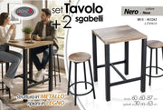 Set tavolo con due sgabelli