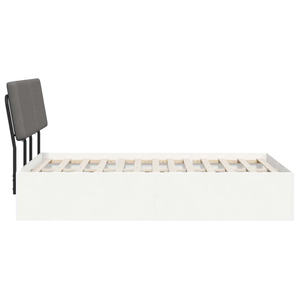 Letto matrimoniale con testiera Bianco e Grigio Chiaro 3439254