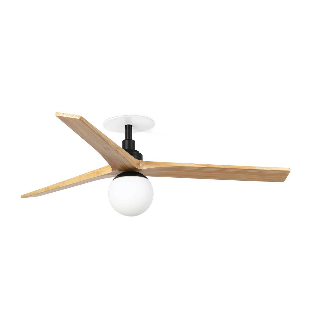 KLIM RECESSED M Ventilatore da soffitto nero/pino E27 TUYA