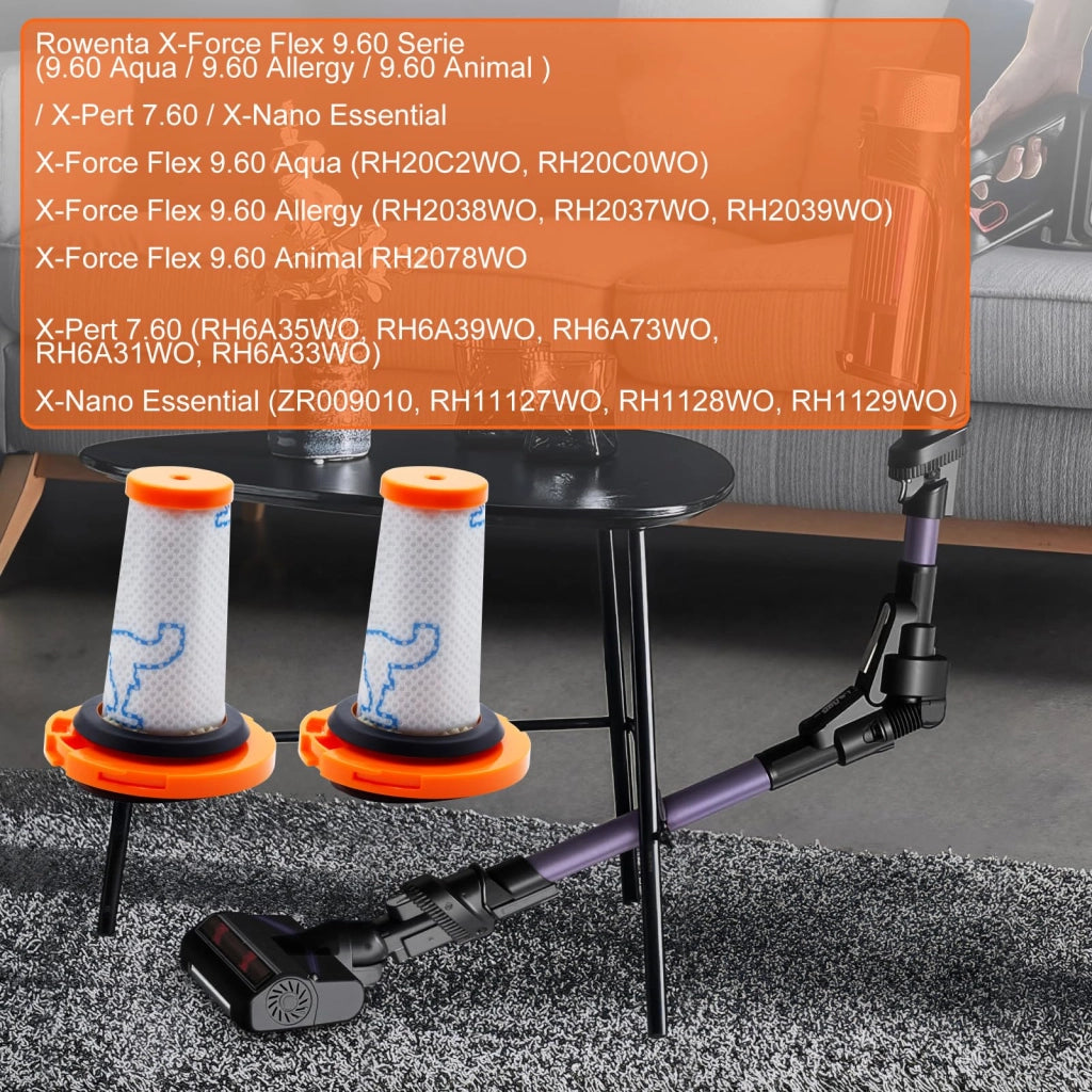Filtri di ricambio per X-Force Flex 9.60, set da 4, lavabili, con spazzola