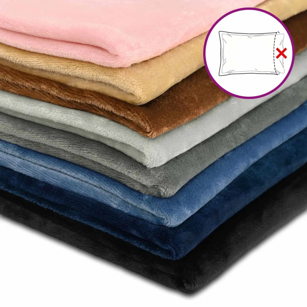 Federa 2 pz HEERLEN Nero 65 x 65 cm Flanella 913119
