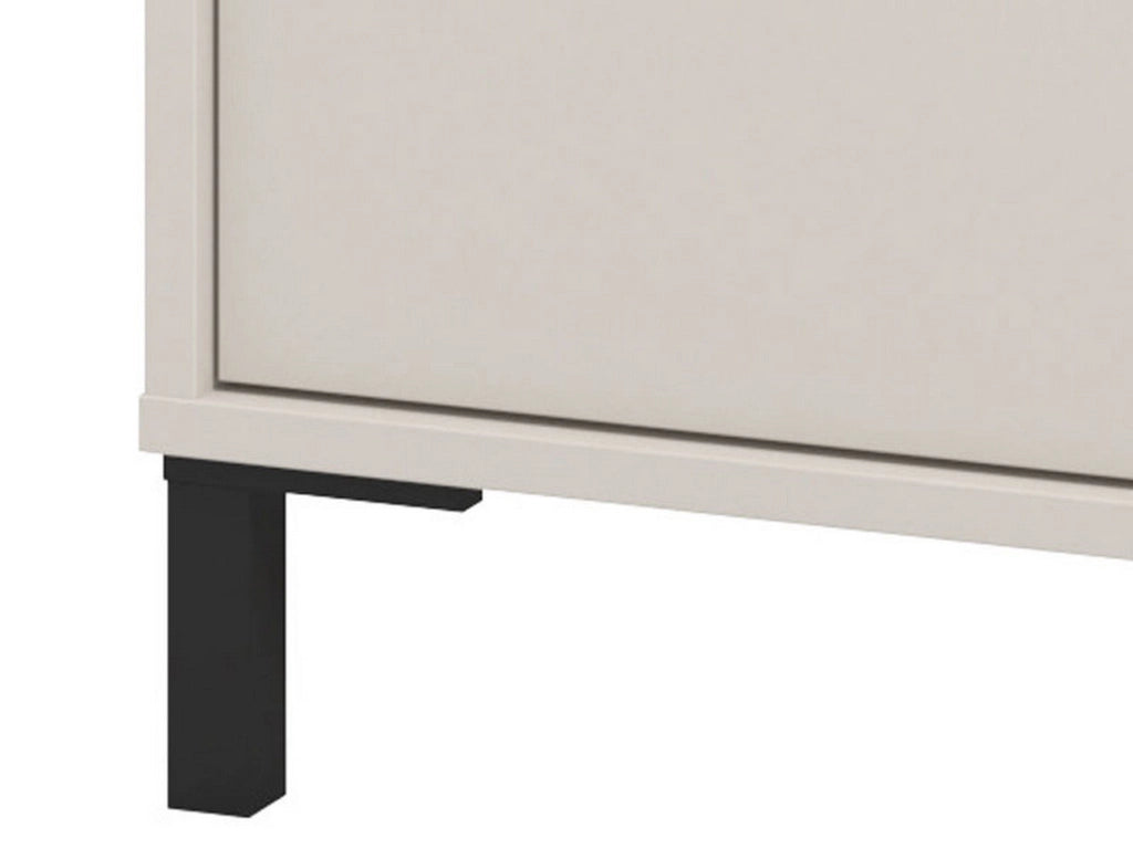 Combarren, Comodino un Ripiano, 48x40x71h cm Bianco