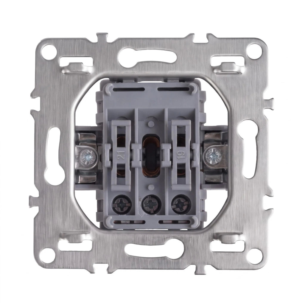 Interruttore Doppio Con Cornice Oste Jnh007-w Black