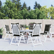 Cuscini Sedia Schiena Alta 6 Grigio Mélange 120x50x7 Tessuto 4002351