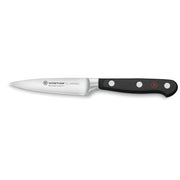 Coltello da ufficio, lama appuntita di 9 cm, forgiata, colore nero