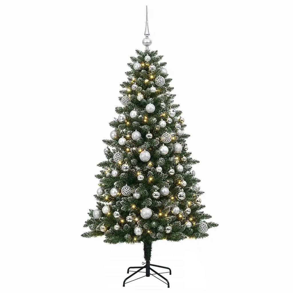 Albero di Natale Artificiale con Palline 180 cm 300 LED 3466994