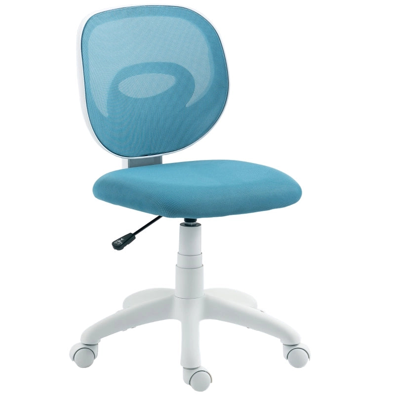 Sedia da ufficio ergonomica con altezza regolabile in plastica blu