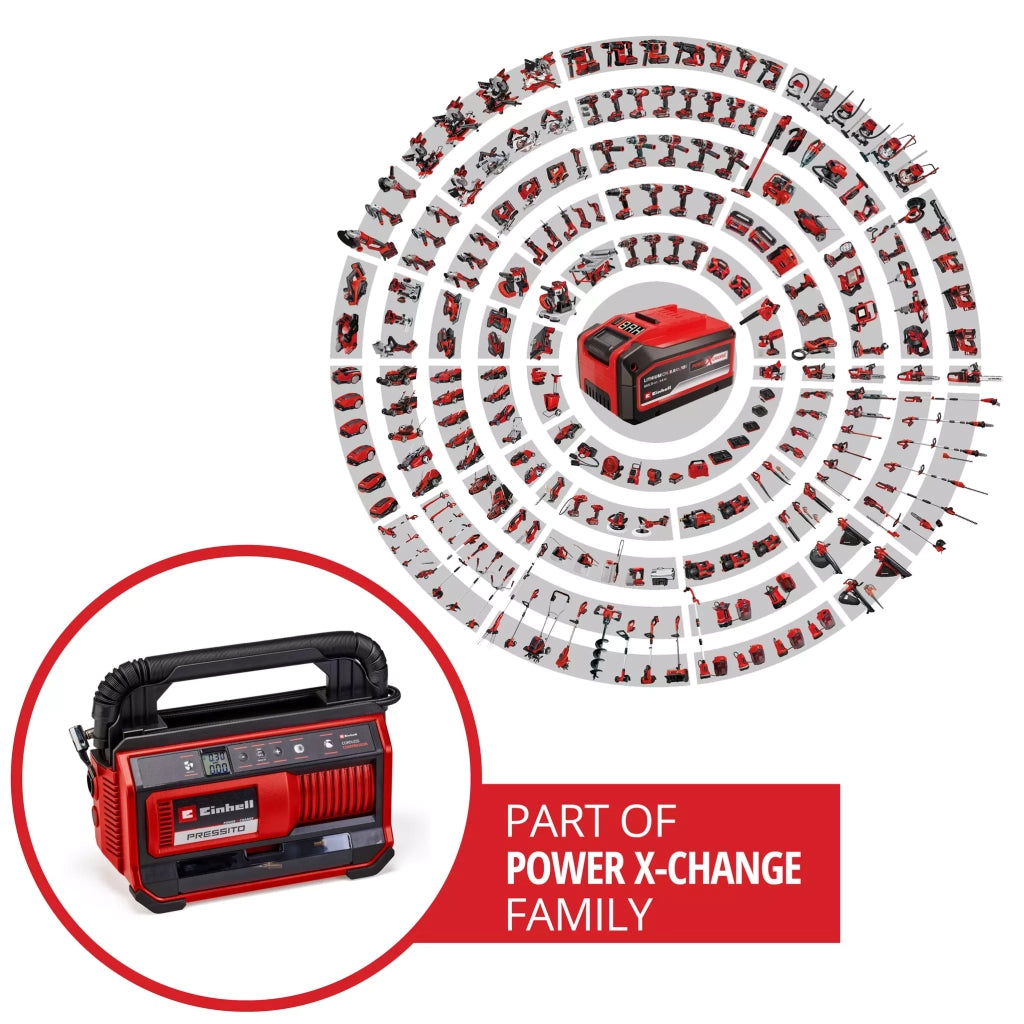 Compressore Portatile a Batteria Einhell Pressito 18 25 18 v 11 Bar