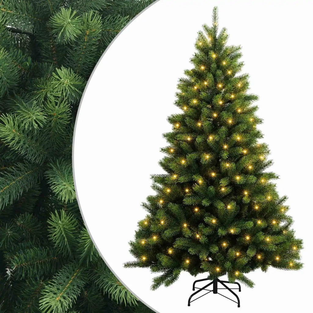 Albero di Natale Artificiale con Rami Pieghevoli 180 cm 300 LED 3466302