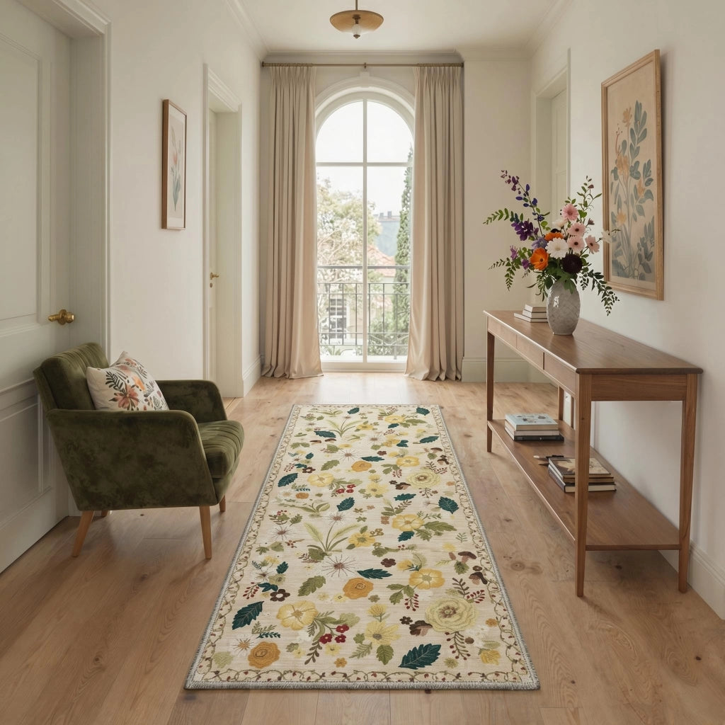 Tappeto rettangolare vintage, lavabile, dimensioni 80x150 cm