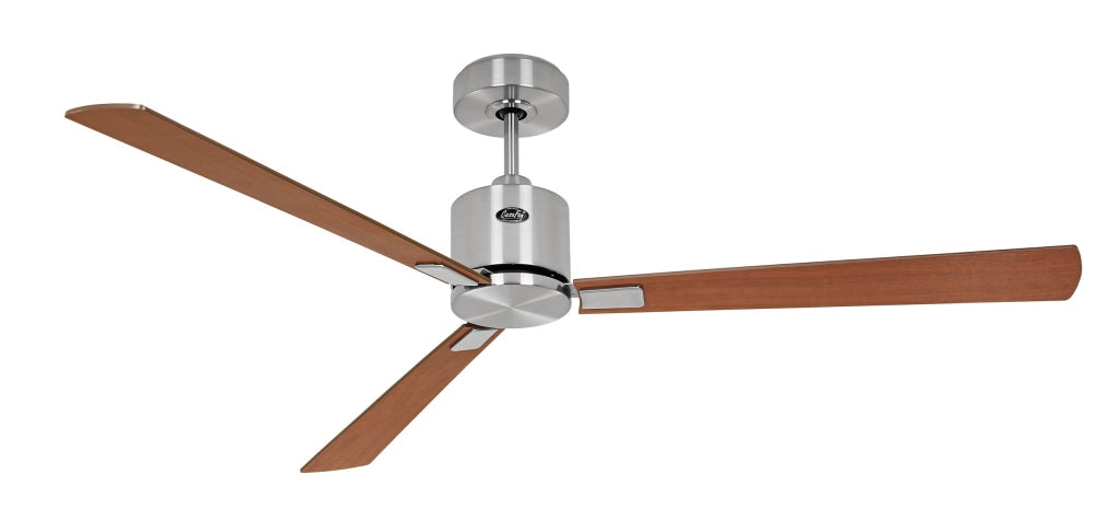 ECO CONCEPT 132, Ventilatore senza Luce, CasaFan Colore Pale: Noce e Ciliegio, Corpo: Cromo Spazzolato