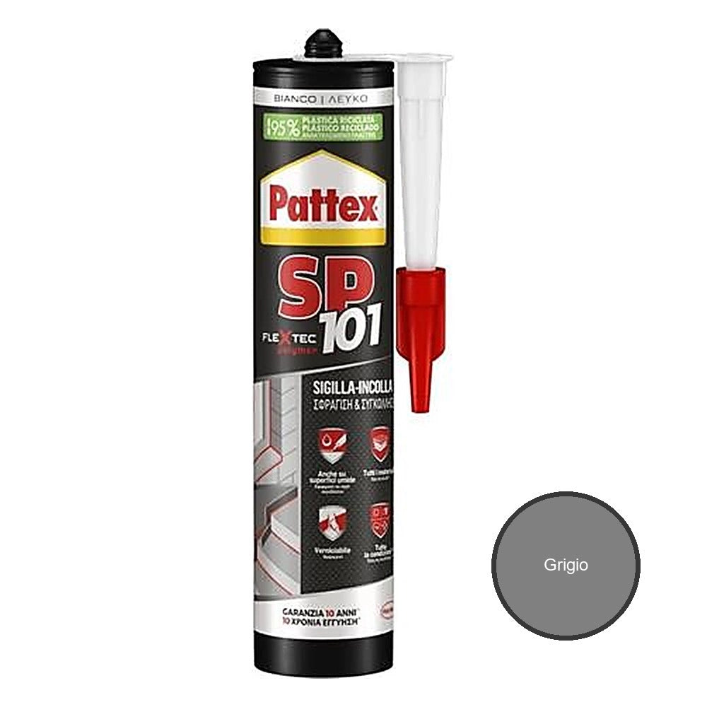 Sigillante adesivo pattex sp101 da 280 ml *** colore- grigio, confezione 1