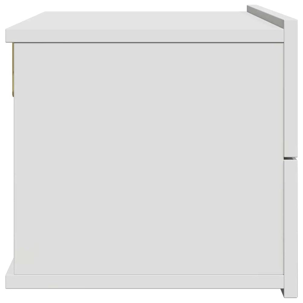 Comodino Bianco 40x30x30 cm in Legno Multistrato