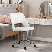 Sedia da Ufficio Girevole e Regolabile in Altezza; Design Compatto ed Ergonomico; Moderna; Beige; per Casa e Ufficio
