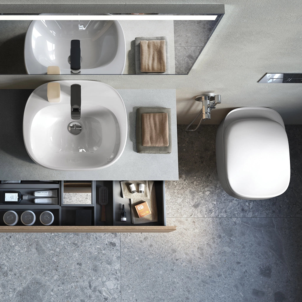 Lavabo sospeso ovale 65 cm