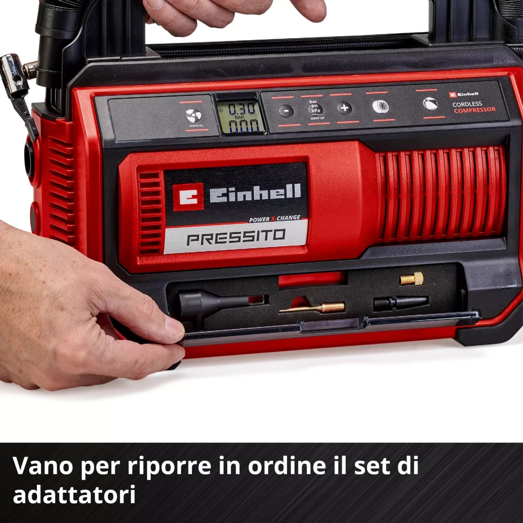 Compressore Portatile a Batteria Einhell Pressito 18 25 18 v 11 Bar