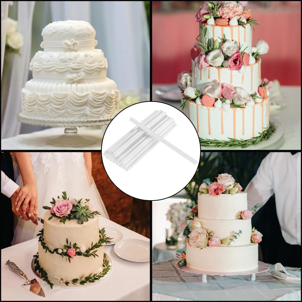 Supporti per torte in plastica, confezione da 24 pezzi, diametro 24 cm, riutilizzabili