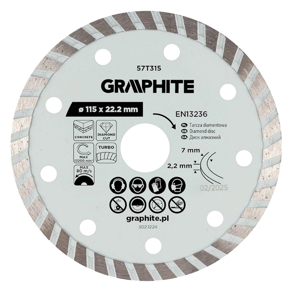DISCO DIAMANTATO ø 115 mm - foro 22,2 mm