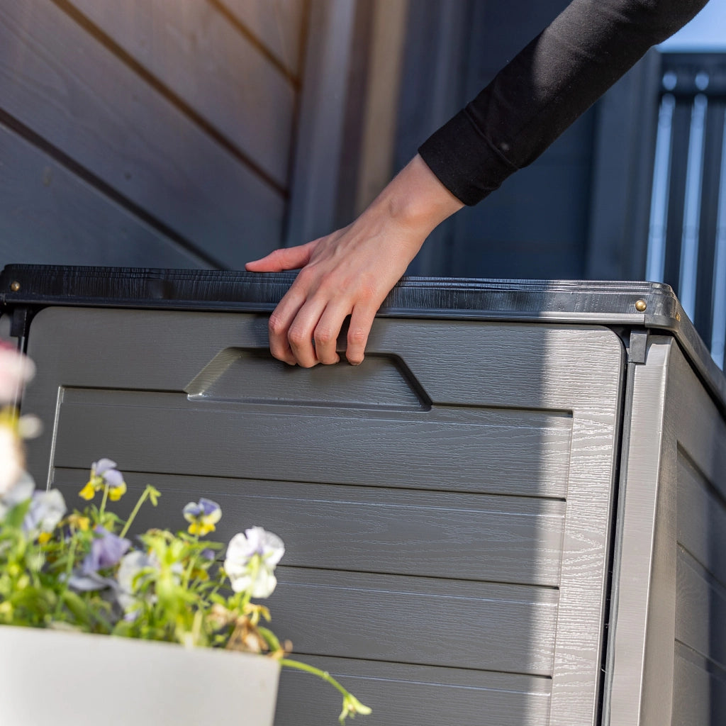 Baule da giardino KADAX 390 L grigio