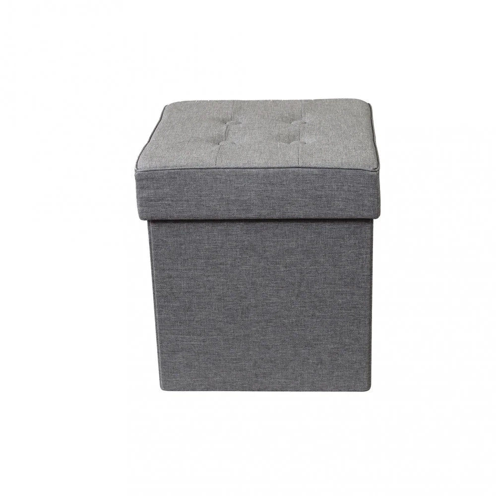 Pouf contenitore in stoffa Grigio
