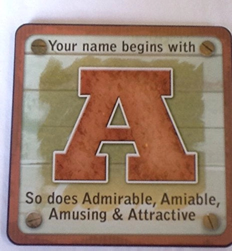 Sottobicchieri Cuppa personalizzati Iniziale A per uomo