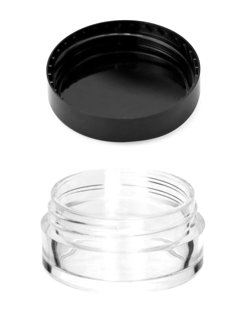 60 contenitori in plastica da 5 ml con coperchio, etichette e cucchiaini