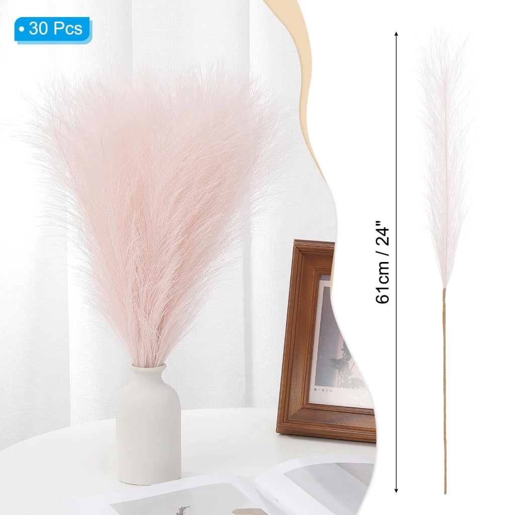 Kunst-Pampasgras, 30 pezzi, 60 cm, soffice, color rosa