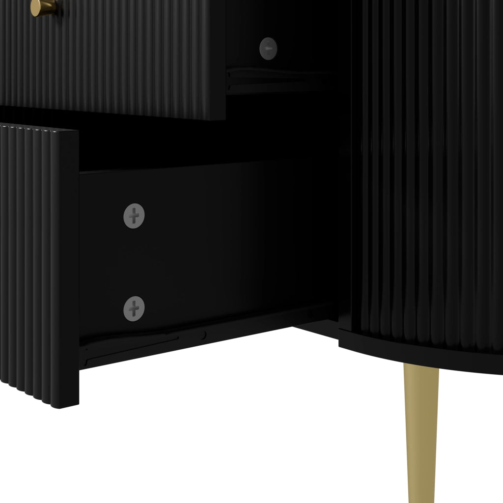 Mobile TV con cassetti e doppia anta in MDF nero