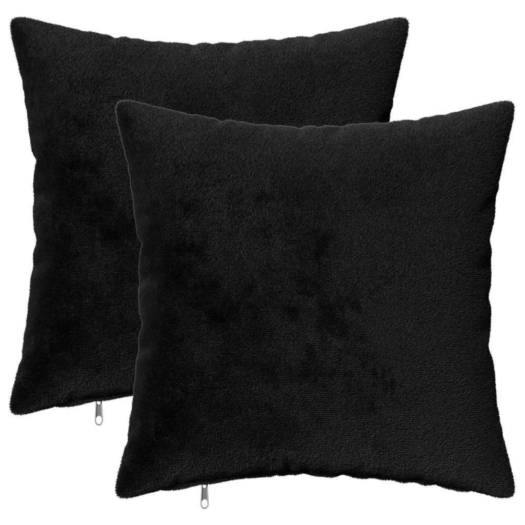 Federa 2 pz HEERLEN Nero 30 x 30 cm Flanella 907611