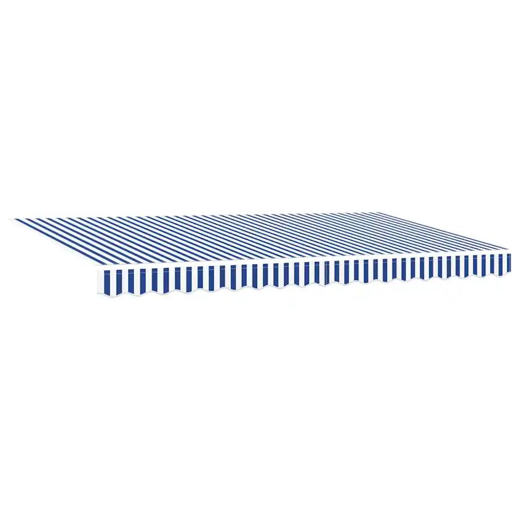 Tendone manuale 3,5 x 2 m Strisce Blu e Bianche 100% Poliestere 3329621