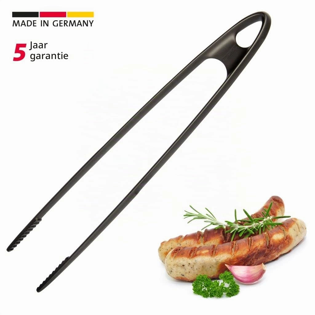 Set da 2 pinze da cucina, in plastica, lunghezza 29 cm, colore nero