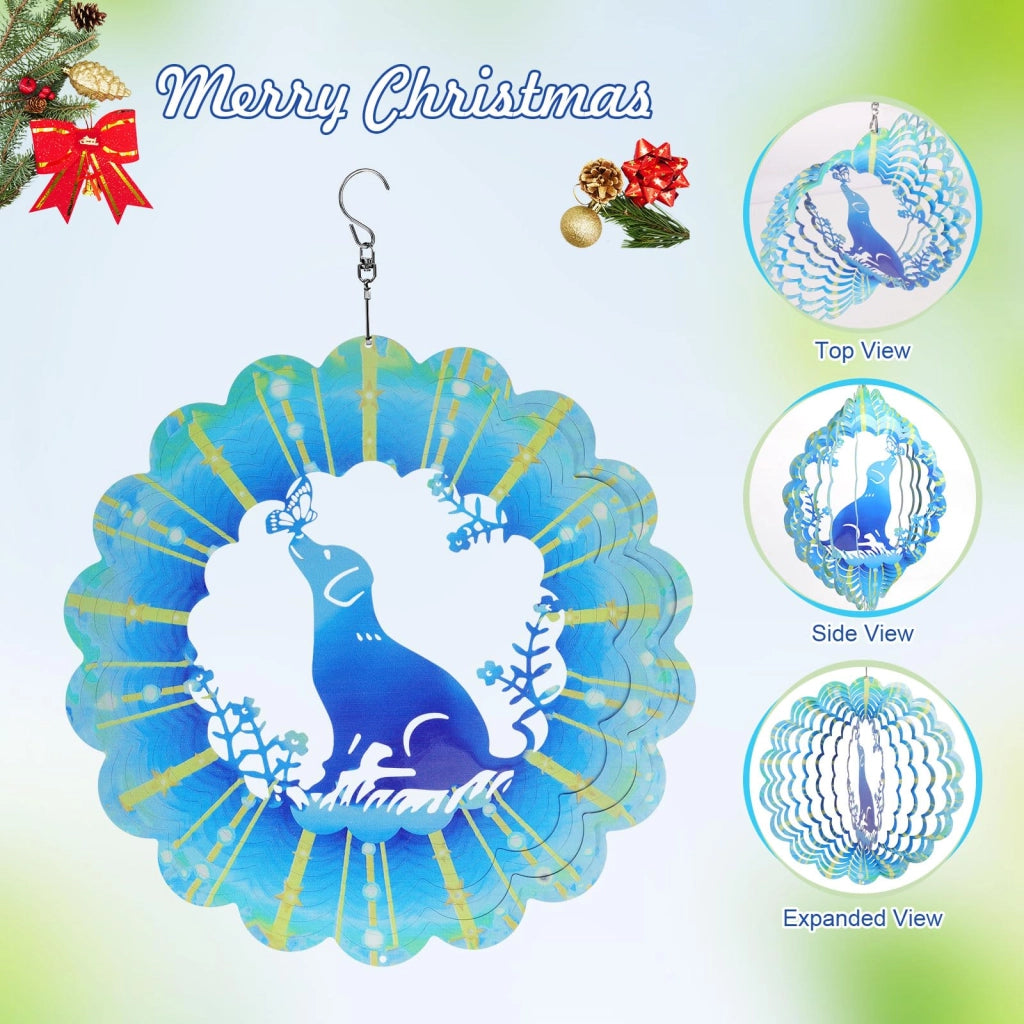 "3D-Windspinner, Arcobaleno, 30 cm, da appendere, per interni ed esterni."