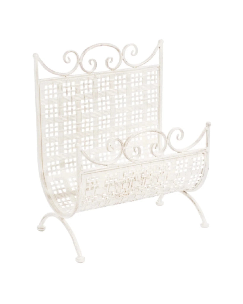 Portariviste Emily bianco cm 36x22x45h