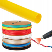 Guaina termorestringente gialla, 1,5 mm, 1 metro, rapporto di restringimento 2:1, autoestinguente