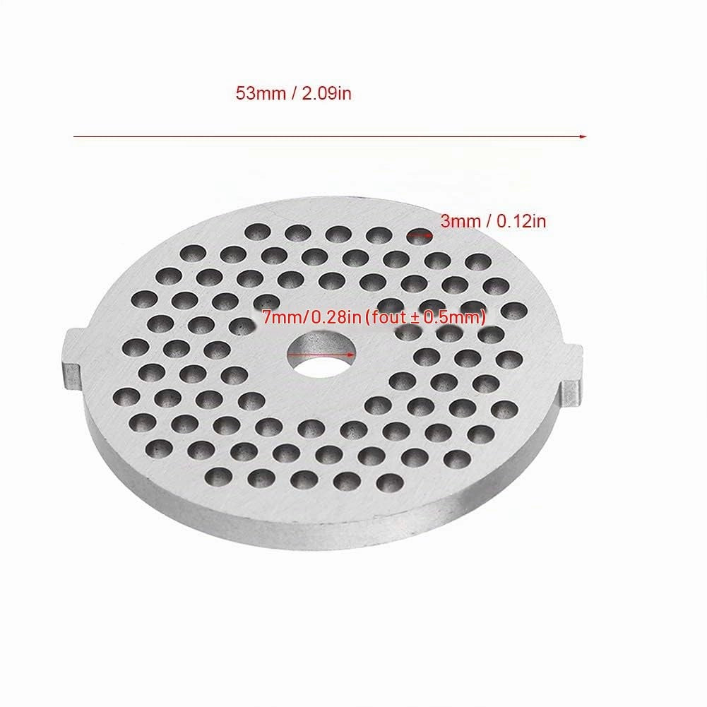 Lame per macellerina, disco forato, 53 mm, argento