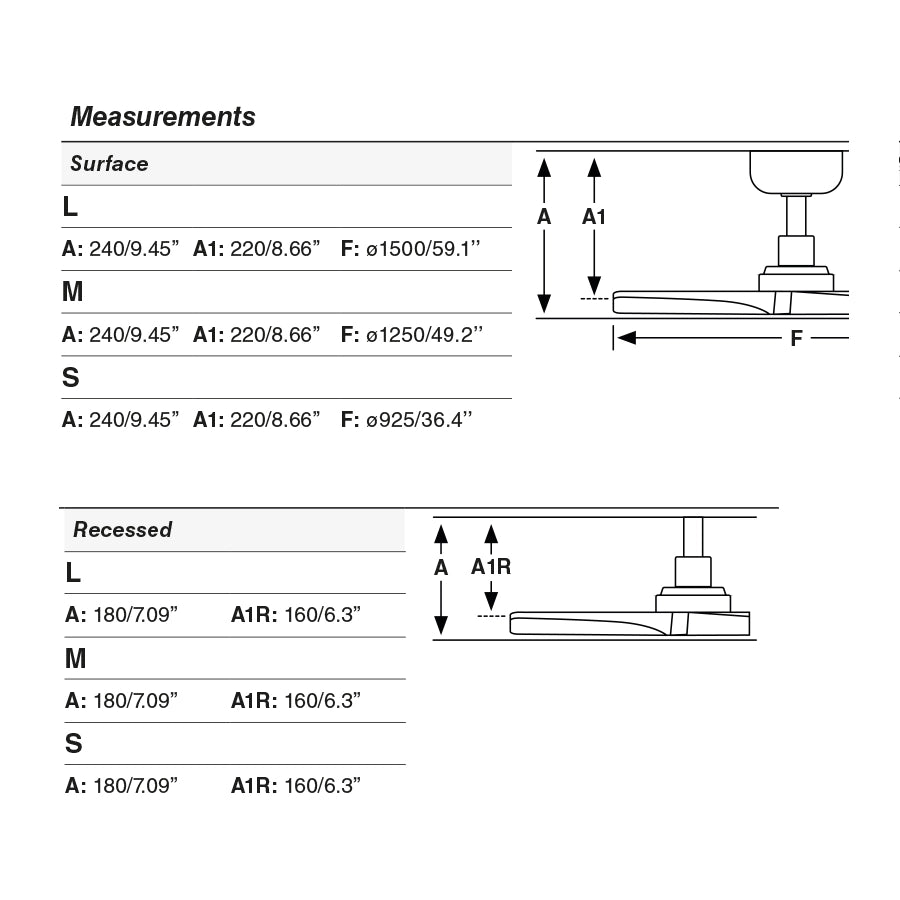 KLIM RECESSED L Ventilatore da soffitto nero/noce TUYA