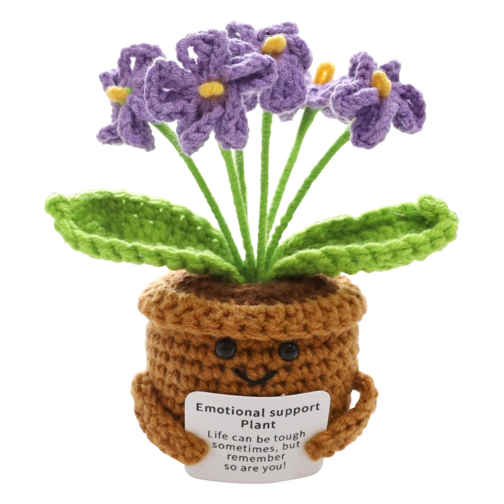 Fiore viola all'uncinetto, 14 cm, regalo di ringraziamento