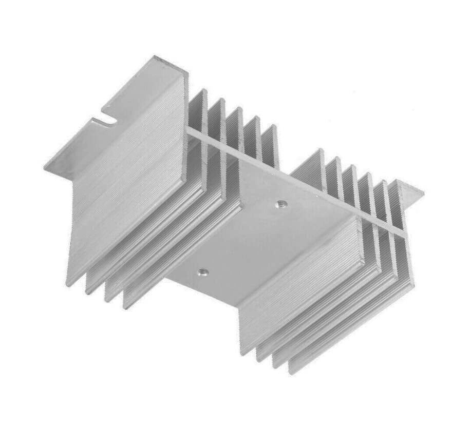 Dissipatore di calore in alluminio, da 10 a 100A, SSR (Solid State Relay) per turbine eoliche, dimensioni 127x70x50 mm
