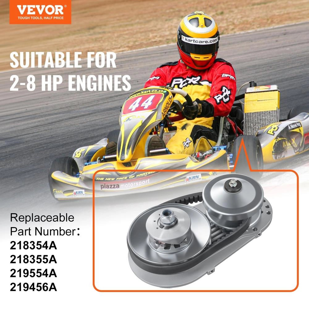 Kit Frizione di Trasmissione MC30K1D10T12T per Motori 2-8 CV 2000 giri/min in Lega con Cinghia in Gomma per Veicoli e Fai da Te