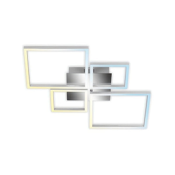 Plafoniera LED Briloner Frame 37 W CCT 75 x 47 cm in Alluminio con Telecomando