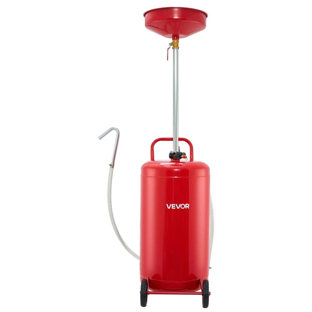 Serbatoio di Scarico Olio Esausto 95 Litri FF-905B, Scaricatore Pneumatico Portatile Regolabile con Ruote per Officina