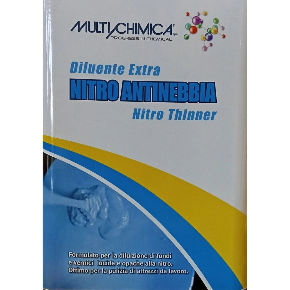 Multichimica 5lt diluente nitro antinebbia extra per diluizione vernici - pulizia - sgrassatura
