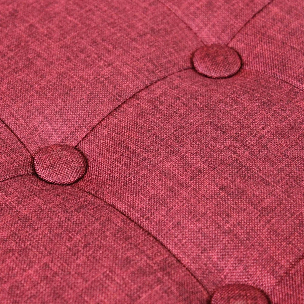 Pouf contenitore in stoffa Rosso