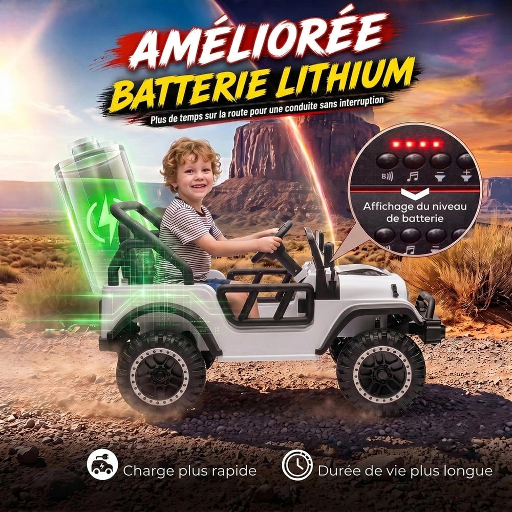 Macchina Elettrica per Bambini 12V Bianco con Telecomando 2,4G Doppio Motore Sospensioni Luci e Musica per Giardino ed Esterni