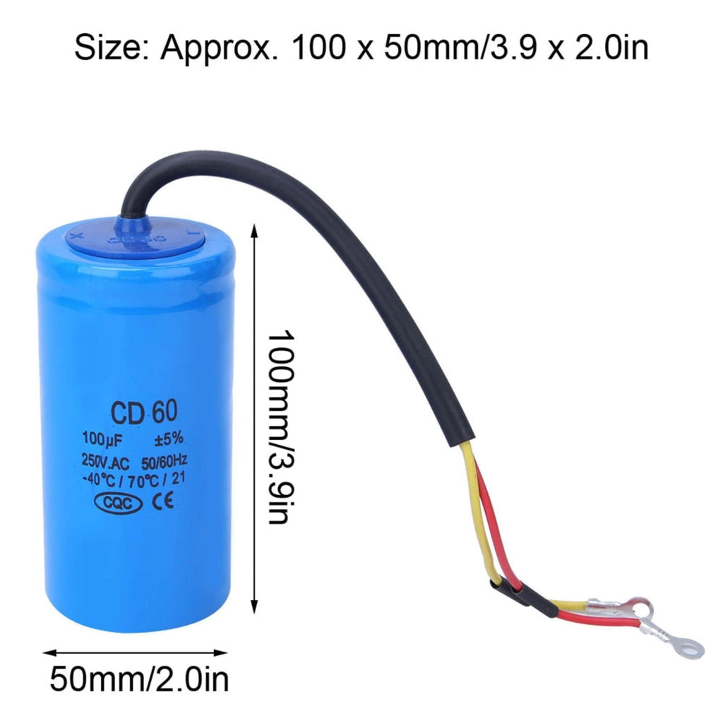 Condensatore antideflagrante CD60, 250V, 100µF