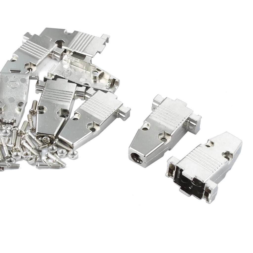 Set di 5 coperture metalliche per connettori DB9, colore argento