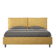 Letto Matrimoniale in Microfibra 150x200 Senza Rete Antea Ocra
