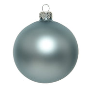Box Da 6 Palline Di Natale Azzurra Opaca 6 Cm