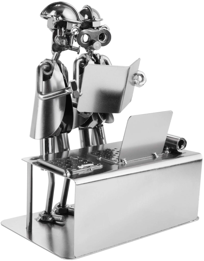Schraubenmann Ingenieur – statuetta in ferro realizzata a mano, 18,5 cm