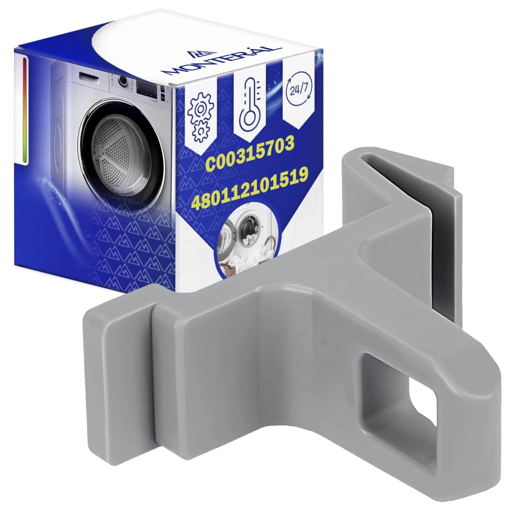 Blocco di sicurezza per asciugatrici, codice originale C00315703, colore grigio
